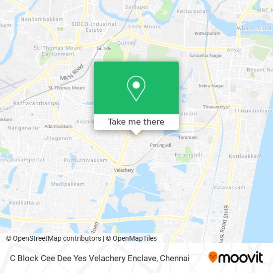 C Block Cee Dee Yes Velachery Enclave map