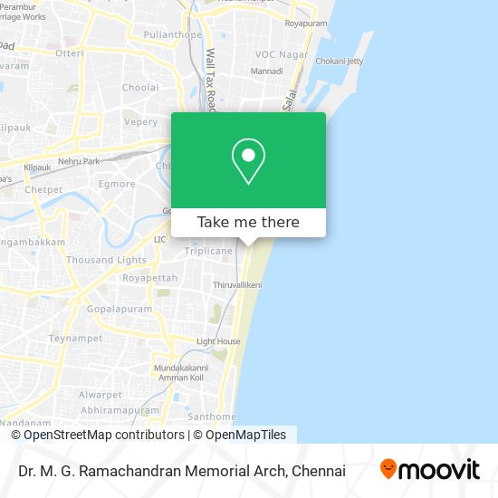 Dr. M. G. Ramachandran Memorial Arch map