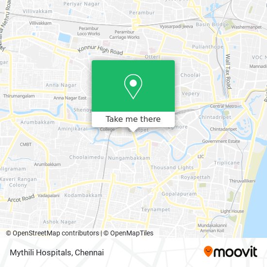 Mythili Hospitals map