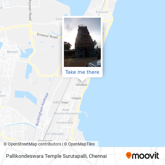 Pallikondeswara Temple Surutapalli map