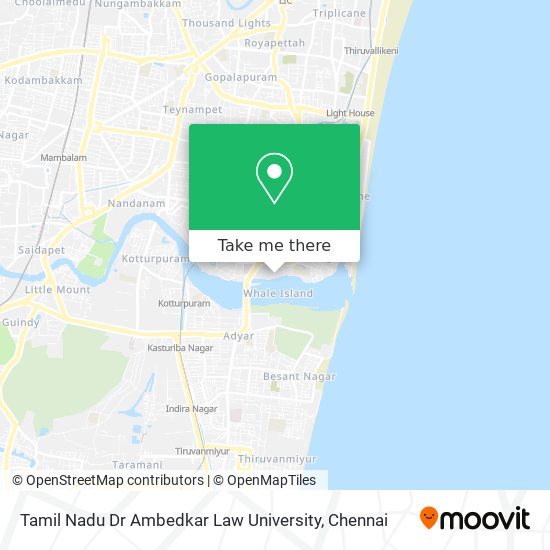 Tamil Nadu Dr Ambedkar Law University map