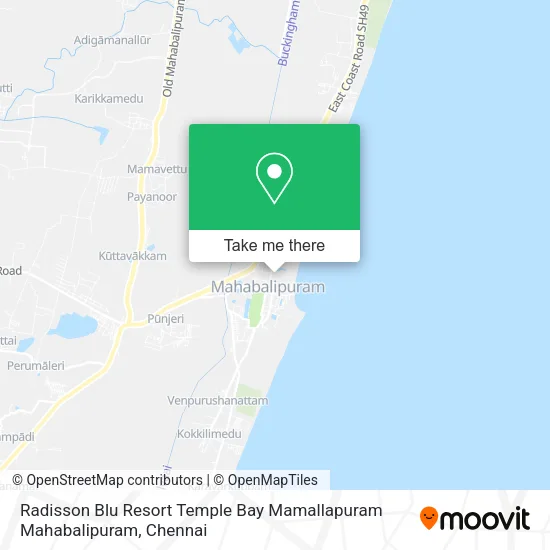 Radisson Blu Resort Temple Bay Mamallapuram Mahabalipuram map