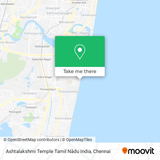 Ashtalakshmi Temple Tamil Nādu India map