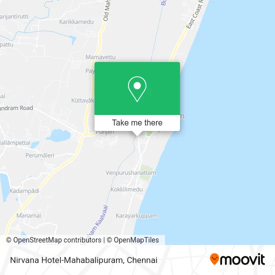 Nirvana Hotel-Mahabalipuram map