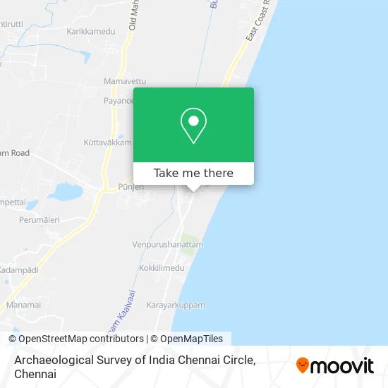 Archaeological Survey of India Chennai Circle map