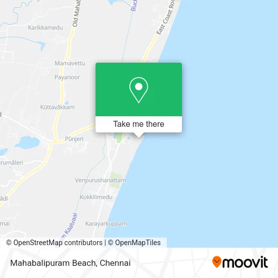 Mahabalipuram Beach map