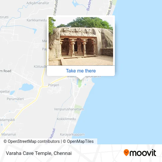 Varaha Cave Temple map
