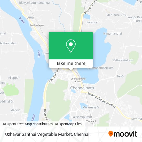 Uzhavar Santhai Vegetable Market map