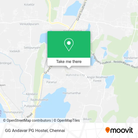 GG Andavar PG Hostel map