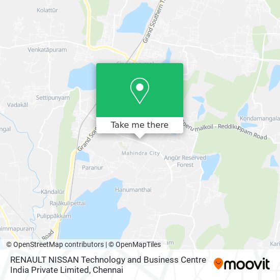 RENAULT NISSAN Technology and Business Centre India Private Limited map