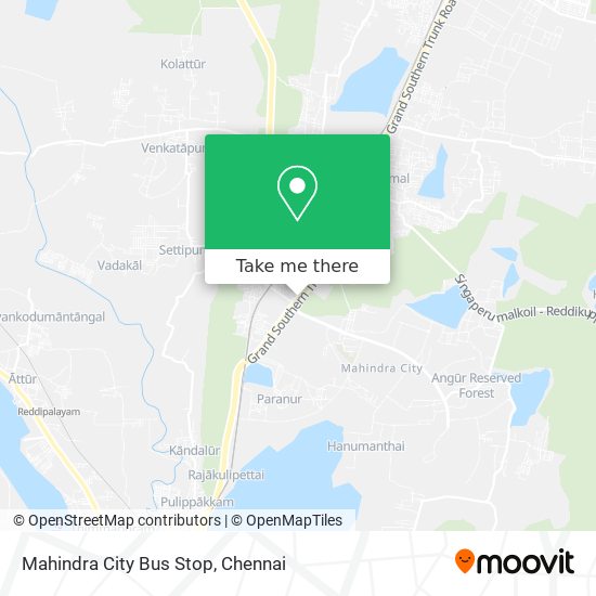 Mahindra City Bus Stop map