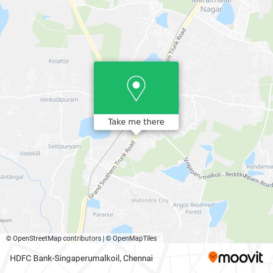HDFC Bank-Singaperumalkoil map