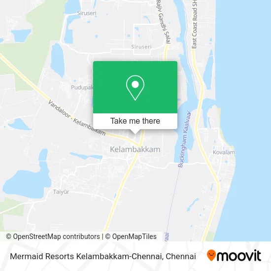 Mermaid Resorts Kelambakkam-Chennai map