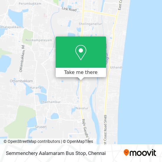 Semmenchery Aalamaram Bus Stop map