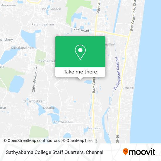Sathyabama College Staff Quarters map