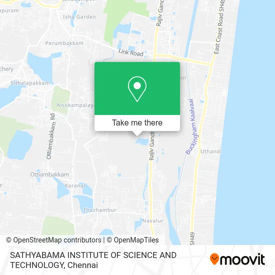 SATHYABAMA INSTITUTE OF SCIENCE AND TECHNOLOGY map