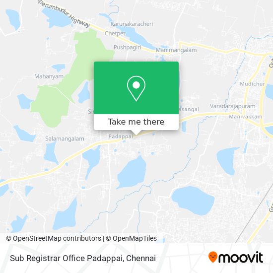 Sub Registrar Office Padappai map