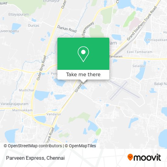 Parveen Express map