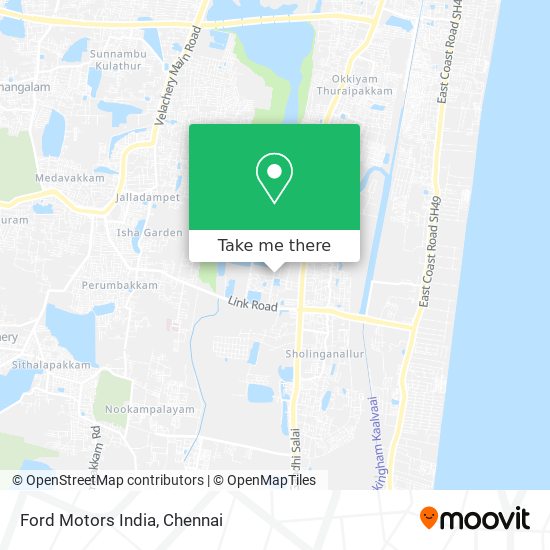 Ford Motors India map