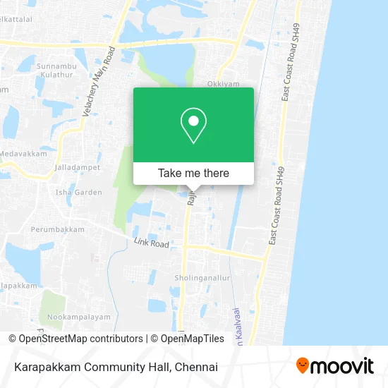 Karapakkam Community Hall map