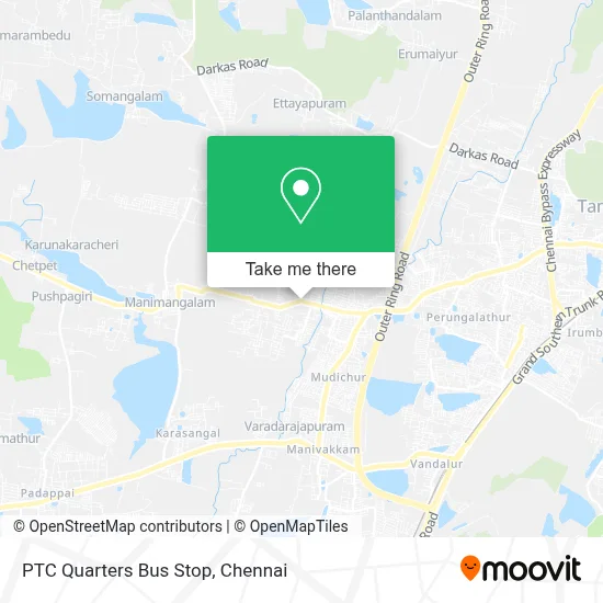 PTC Quarters Bus Stop map