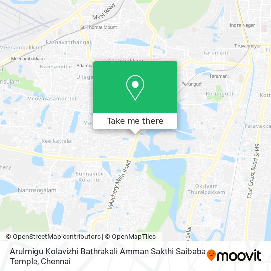 Arulmigu Kolavizhi Bathrakali Amman Sakthi Saibaba Temple map