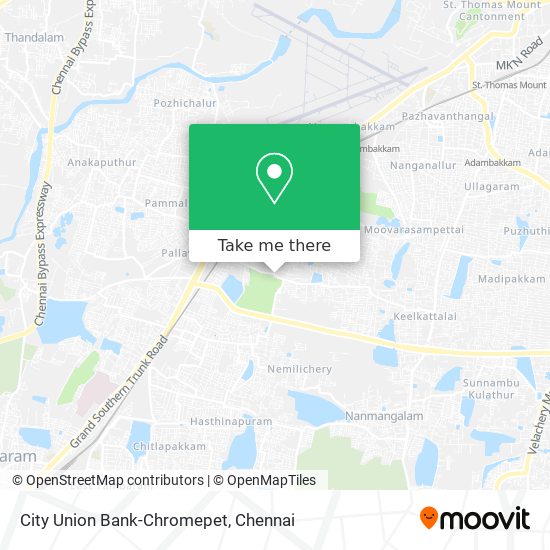 City Union Bank-Chromepet map