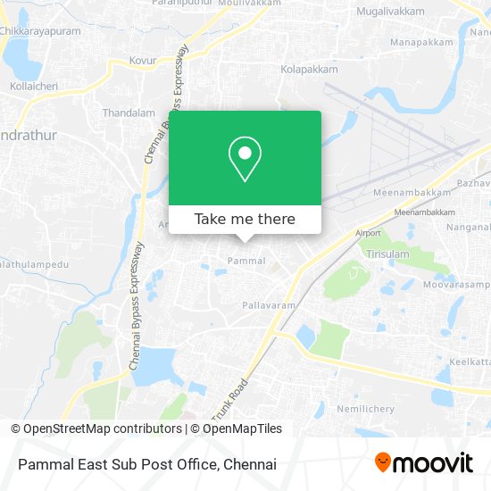 Pammal East Sub Post Office map