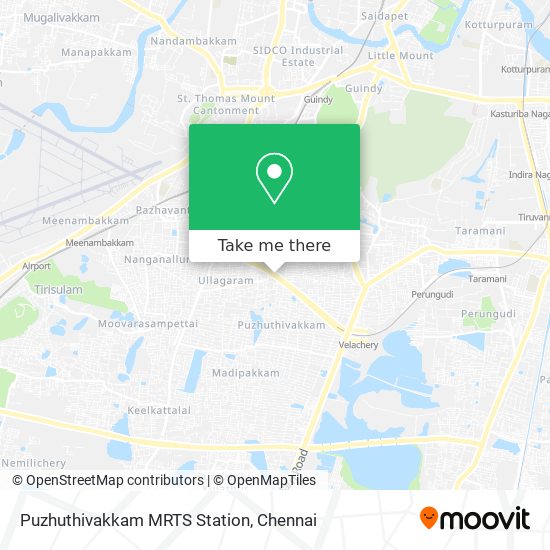 Puzhuthivakkam MRTS Station map
