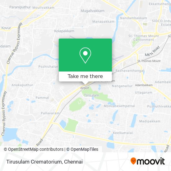 Tirusulam Crematorium map