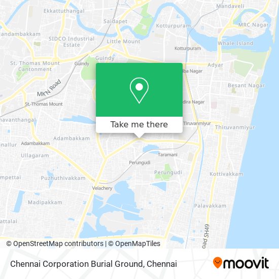 Chennai Corporation Burial Ground map