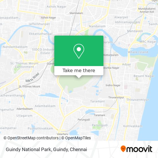 Guindy National Park, Guindy map