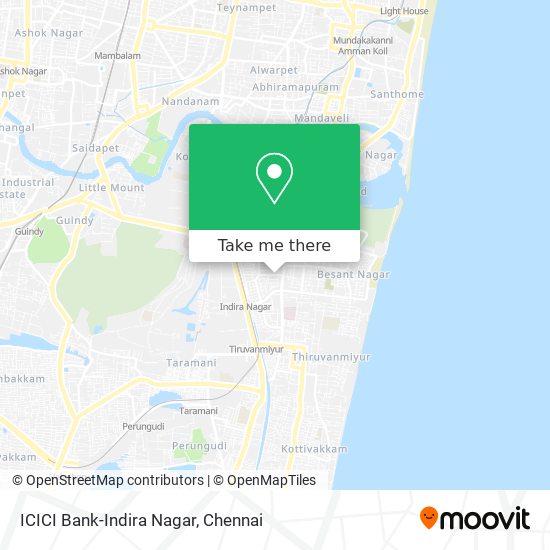 ICICI Bank-Indira Nagar map