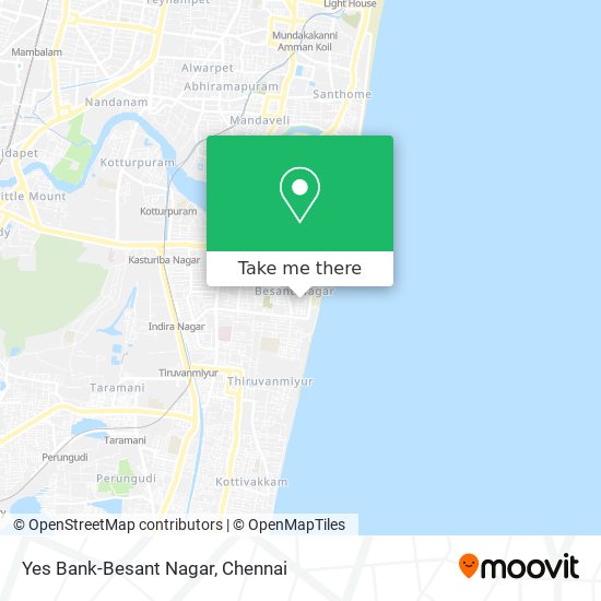 Yes Bank-Besant Nagar map