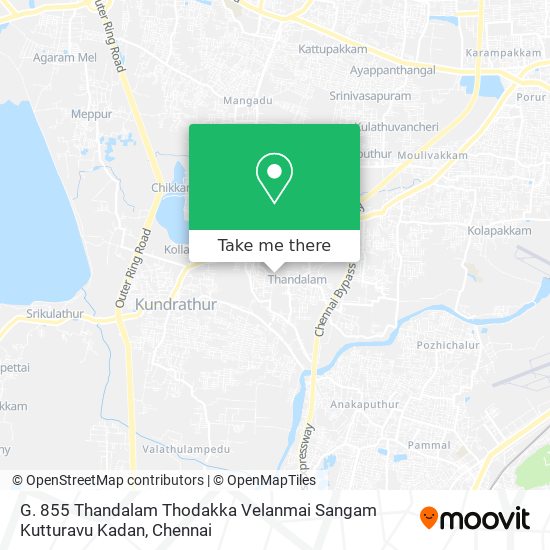 G. 855 Thandalam Thodakka Velanmai Sangam Kutturavu Kadan map