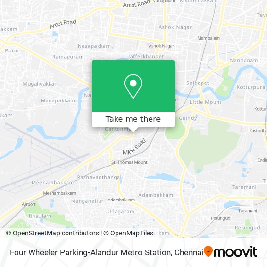 Four Wheeler Parking-Alandur Metro Station map