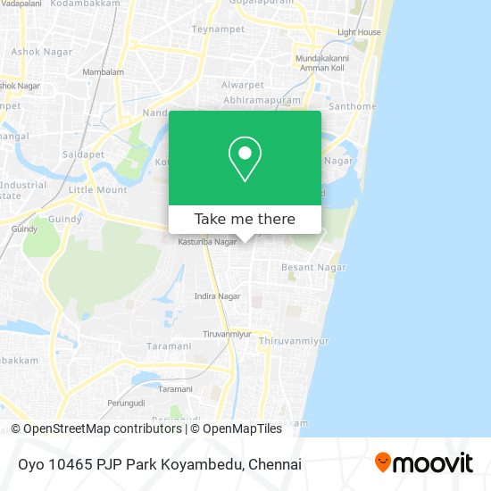 Oyo 10465 PJP Park Koyambedu map