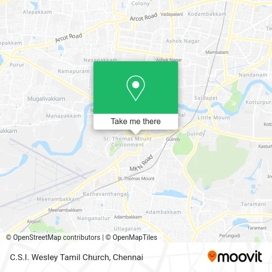 C.S.I. Wesley Tamil Church map