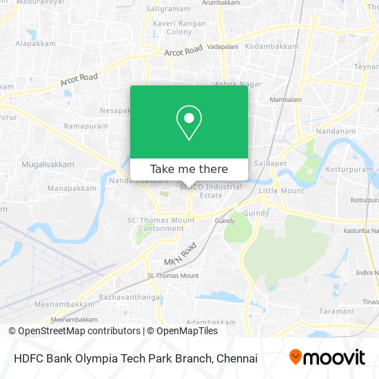 HDFC Bank Olympia Tech Park Branch map