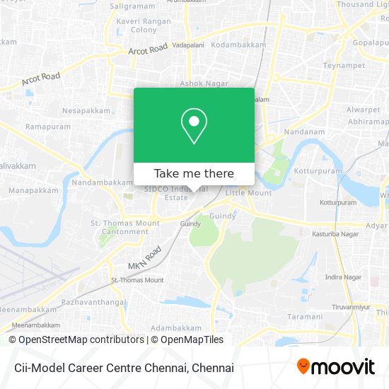 Cii-Model Career Centre Chennai map