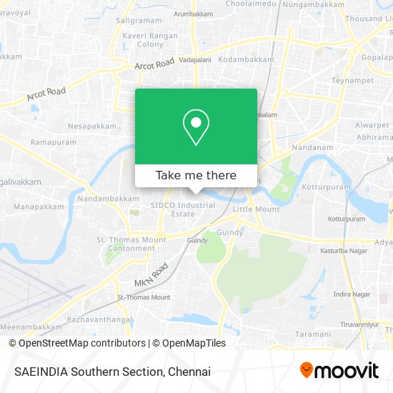 SAEINDIA Southern Section map