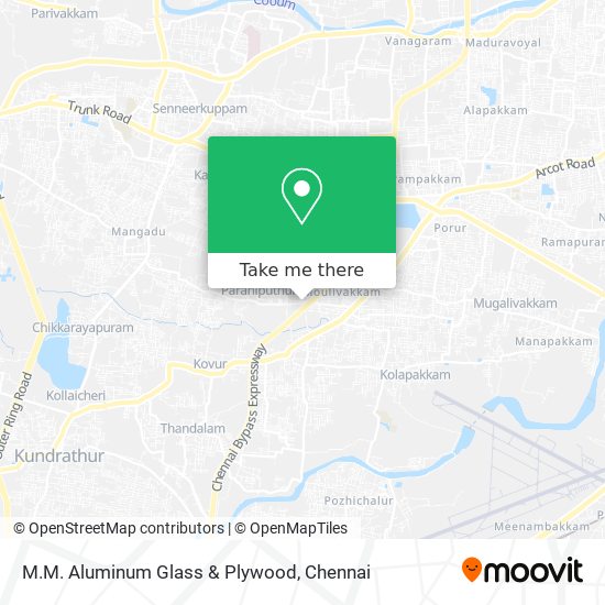 M.M. Aluminum Glass & Plywood map