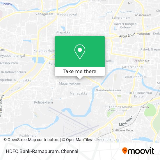 HDFC Bank-Ramapuram map