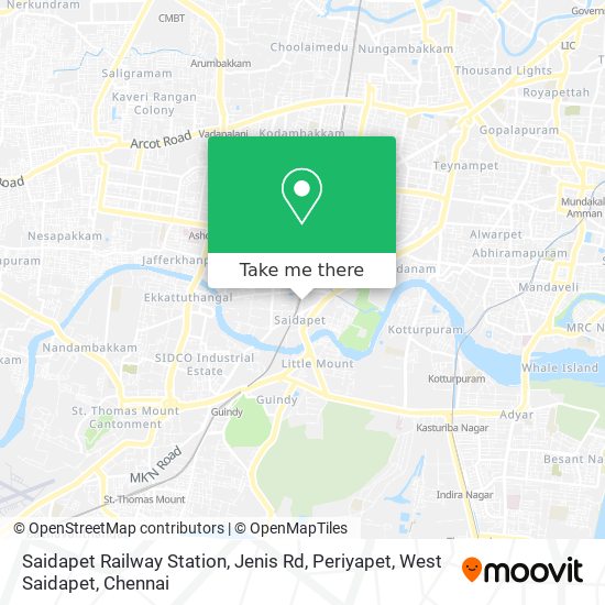 Saidapet Railway Station, Jenis Rd, Periyapet, West Saidapet map