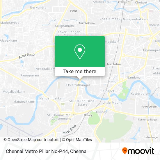 Chennai Metro Pillar No-P44 map