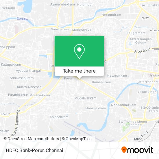 HDFC Bank-Porur map
