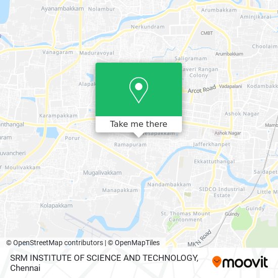 SRM INSTITUTE OF SCIENCE AND TECHNOLOGY map