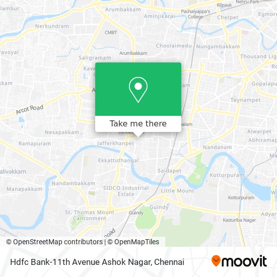 Hdfc Bank-11th Avenue Ashok Nagar map