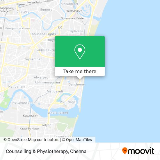 Counselling & Physiotherapy map