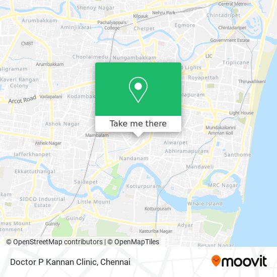 Doctor P Kannan Clinic map